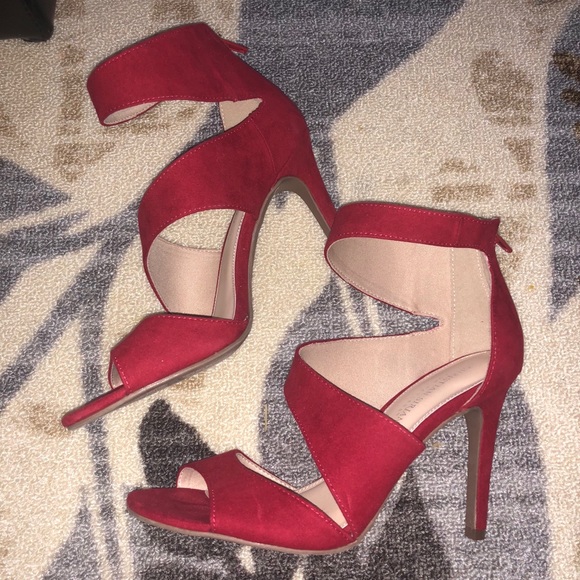 Christian Siriano Shoes - Red Strappy Heels
